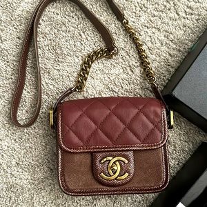 Chanel Iridescent Calfskin Paris Bombay Back to School Mini Flap